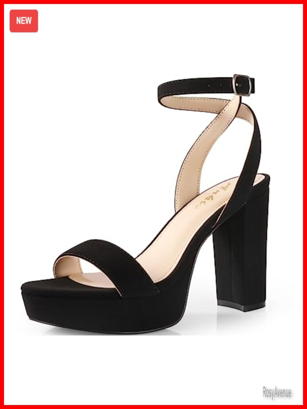 Platform Heels Chunky Block Heeled Sandals with Ankle Strap Open Toe